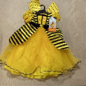 Sweet Bee as Honey Halloween Child Girls Costume Fancy Dress Yellow Stripe 2-3T